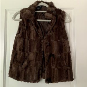 Brown fur vest